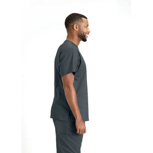 Wholesale Professional Medical Men Scrub Uniform <b>Set</b> V-neck Short Sleeve <b>Doctor</b> Nurse Hospital Workwear Breathable Soft Suit - Product Image 4