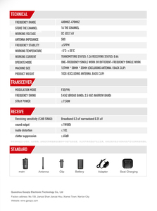 GQY GT-810 ad alta potenza di tipo-C di ricarica con funzione di trasferimento ad alta definizione di qualità del suono criptato Walkie Talkie - Product Image 6