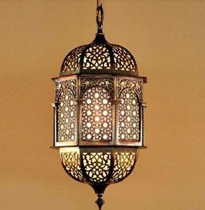 Lampe suspendue en métal bohème, géométrique, découpée au laser, luminaire décoratif pour la maison - Product Image 6