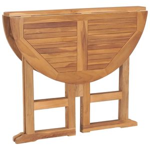 Tavolo da pranzo con Patio pieghevole in legno di Teak massiccio Ø35.4 "x29.5" mobili da pranzo - Product Image 5