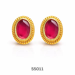 อัญมณีแฟชั่นเครื่องประดับมุกเทียมสีทองต่างหูเม็ดเดี่ยวแบบดั้งเดิมเครื่องประดับอัลลอยสำหรับผู้หญิงชุดบุคคลที่สาม - Product Image 1