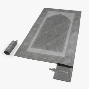 Tapis de prière portable de qualité supérieure, imperméable, pliable, Sajadah léger en velours, tapis islamique musulman avec pochette - Product Image 2
