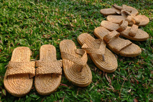 Boho Style Water Hyacinth <b>Slippers</b> for Sustainable Home & Resort Living - Product Image 2