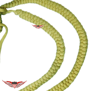 Aiguillette de hombro trenzada dorada para desfile, estilo alemán, con punta metálica - Product Image 5