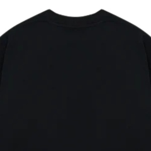 T-shirt noir surdimensionné pour homme, manches courtes, col rond, coton, streetwear décontracté, petit logo imprimé sur la poitrine, tee-shirt d'été - Product Image 4