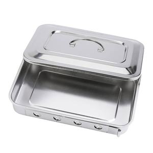 Plateau plat en acier inoxydable pour instruments médicaux, plateaux médicaux manuels de classe I, à vendre à bas prix - Product Image 1