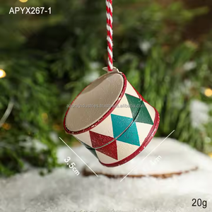 Adornos navideños de metal colgantes respetuosos con el medio ambiente personalizados, estilo moderno, pintado a mano muñeco de nieve, decoraciones de Ángel de Papá Noel - Product Image 4