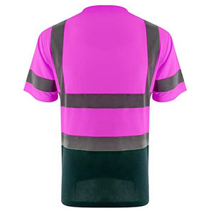 Chemise de travail pour homme à manches courtes, haute visibilité, réfléchissante, 100% coton, logo sur le devant, respirante, pour la construction - Product Image 5