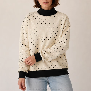 Sweat-shirts à col montant oversize unisexe, style vintage, imperméables, avec lettrage, décontractés, en mélange de polyester, personnalisables avec broderie DTG, pour femmes - Product Image 2