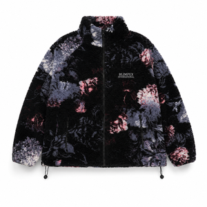 OEM Custom Unisex Floral <b>Sherpa</b> <b>Fleece</b> Jacket High Pile Full Zip Winter Outerwear Private Label Direct from Factory Blimpex - Product Image 1