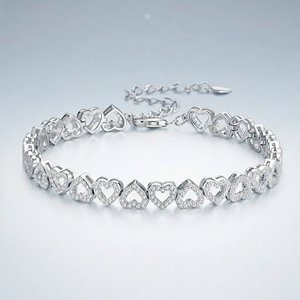 RAMDUT IMPEX Unisex Silver Plated Tennis Bracelet Brilliant Cut Moissanite Channel Setting Trendy Design GRA Certified Wedding - Product Image 2