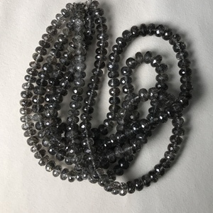 ลูกปัดรูไทล์สีดำเกรด AAA แท้ 100% รับรองโดย IGI ขนาด 6 มม.-14 มม. หินไฟ Vivaaz Gems Jaipur สำหรับทำเครื่องประดับ - Product Image 6