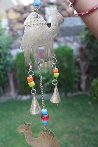 Hot Selling Camel Bells Wall Hanging Windchime for Outdoor Patio <b>Garden</b> Decor Handmade Rustic Boho Home <b>Ornament</b> Export Gift Top - Product Image 3
