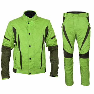 Traje de Motociclismo Unisex, Chaqueta y Pantalones Color Bronceado, Resistente al Viento, Manga Larga, Equipo de Protección, Cuero PU Transpirable, para Carreras/Deportes - Product Image 3
