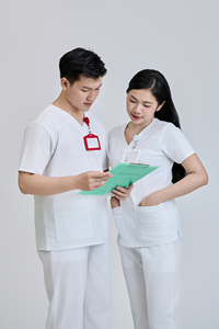 FMF Hospital Scrub Uniform Set White | Cotton-Poly-Spandex WFX-CVC Fabric | Unisex Fit | Ready to Ship - Product Image 6