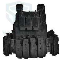 Gilet tactique en polyester 1000D camouflage à dégagement rapide, sac de poitrine, porte-plaques tactique pour entraînement sur le terrain, fabriqué en Indonésie