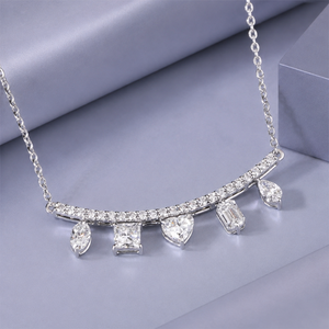 จี้เพชรทรงต่างๆ หลายแบบ ทองคำขาว 14K ขายส่ง ผู้ผลิตเครื่องประดับสั่งทำ OEM สร้อยคอ - Product Image 1