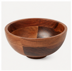 Tazón para Servir de Madera de Acacia Hecho a Mano, Ecológico, Moderno, Grande, para Ensaladas, para Comedor, Cocina y Vajilla de Restaurante - Product Image 1