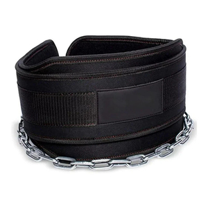 Dip Belt with Chain Double D-Ring Weightlifting <b>Back</b> <b>Support</b> Strap Home Gym Equipment Waist Belt Kettlebell Barbell Gym Belt - Product Image 3