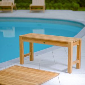 BANCO DE DUCHA DE MADERA DE TECO FABRICADO EN INDONESIA - Product Image 1