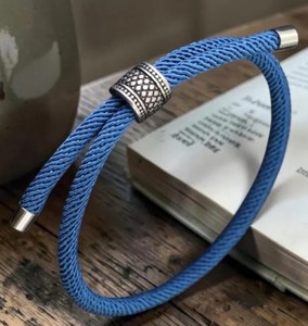 Adjustable Rope Bracelet for <b>Men</b>, Minimalist Cord Bracelet Homme 4mm, Casual Wrist Jewelry Gift - Product Image 2