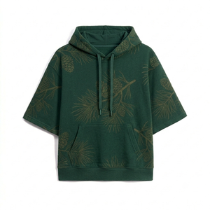 Fabricante de Sudaderas con Capucha de Manga Corta OEM ODM, Venta Directa de Fábrica, Camisetas con Capucha Personalizadas, Marca Privada, Ropa al por Mayor de Alto Rendimiento - Product Image 1