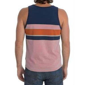 Chaleco informal a rayas para hombre, camisa sin mangas para playa, ropa ligera y transpirable para viajes al aire libre, ropa de moda para hombre Sando - Product Image 2