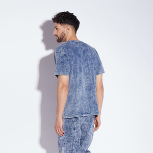 T-shirt Homme Style Vintage Délavé à l'Acide, Coton Lourd, Coupe Oversize, Imprimé ou Vierge, Personnalisable – Vente en Gros Usine - Product Image 4