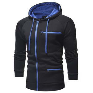 Zipper Hoodie <b>Thick</b> <b>Fleece</b> Drop Shoulder Plain Blank Custom Men Hoodies Manufacturer Wholesale Customized High Quality Casual - Product Image 5