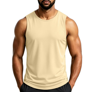 Men's Sleeveless Gym <b>Vest</b> Breathable Workout Muscle <b>Stringer</b> Cut-Off Y Back Tank Tops Knitted Casual Wholesale Private Label - Product Image 6