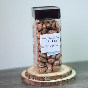 เม็ดมะม่วงหิมพานต์อบออร์แกนิกเวียดนามเกรด 260 กรัม รูปทรงสี่เหลี่ยม (รสเค็มเนย) บรรจุในกระปุก (ฝาสีดำ)-OEM/โรงงานโดยตรง - Product Image 1