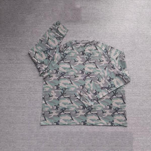 2026 <b>Men</b> Distressed Camo Thermal <b>Long</b> <b>Sleeve</b> Shirt Waffle Knit Woodland Arctic Camo Boxy Fit Grunge Streetwear Layering <b>Top</b> OEM - Product Image 3