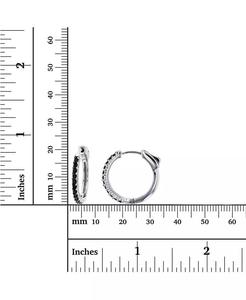 Orecchini a cerchio spinello nero in argento Sterling | Macacy's - Product Image 2