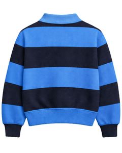 Sweat-shirt à col zippé rayé noir et blanc pour homme, col rabattu, pull en polaire décontracté pour l'hiver, fabricant OEM personnalisé - Product Image 2