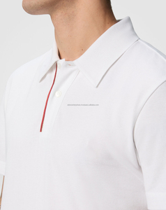 Demi-manches pour homme Polo T-Shirt col personnalisé 100% coton motif solide brodé tricoté pour Polo Shirt - Product Image 5