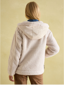 Sweat-shirt à col zippé 1/4 en coton 100% à épaules tombantes, haute qualité, personnalisable, uni, coupe oversize pour femme, faible MOQ - Product Image 2