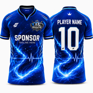 Wholesale Trendy Men's Soccer Jersey Short Sleeves <b>Moisture</b> Wicking Athletic Fit Sublimated Print Geometric Pattern - Product Image 1