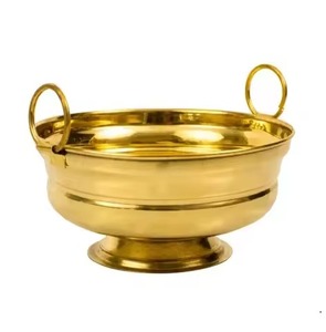 Elegante Cuenco Urli de Metal, Diseño Tradicional, Estilo Étnico, Decoración para el Hogar, Centro de Mesa con Flores y Diya - Product Image 4