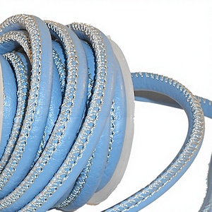 Vente en gros Cordon en cuir nappa véritable peau de mouton cuir cousu rond pour collier et bijoux résultats de bijoux et composants - Product Image 1