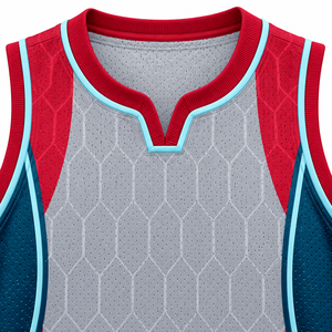 Ensemble d'uniformes de basketball sublimés personnalisés, maillot de basketball à col en V et short pour les équipes de jeunes et d'adultes, vente en gros - Product Image 6