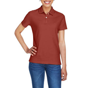 Polo pour femme en coton 100% - Coupe classique, teinture unie, durable - Idéal pour le golf et le style urbain - Product Image 1