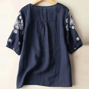 เสื้อยืดผู้หญิงแฟชั่นเรียบง่าย เสื้อยืดผ้าฝ้ายนุ่ม สวมใส่สบาย เสื้อยืดผู้หญิงใส่ได้ทุกวัน - Product Image 4