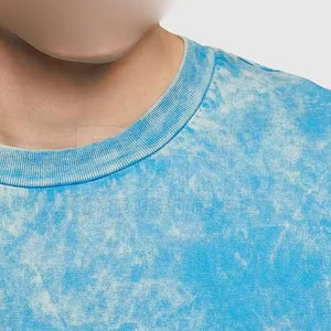 T-shirt Premium délavé à l'acide pour homme 100% coton respirant coupe classique style vintage streetwear décontracté - Product Image 3