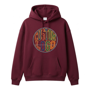 Sweat à capuche streetwear surdimensionné en molleton 380 GSM, imprimé numérique personnalisé, brodé, pour les vacances, Fabricant OEM, Vente en gros, Dropshipping - Product Image 2