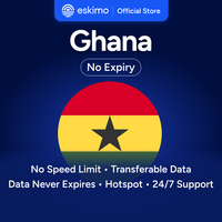 Eskimo Ghana 3GB eSIM sans expiration de la data, données de voyage, vitesse rapide 5G/4G, pas de carte SIM physique requise, S-GH-03 Smartphones numériques