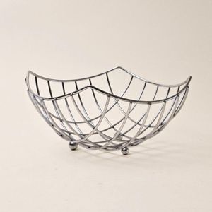 Linea Exports Inc Modern Metal Wire Storage <b>Basket</b> Bowl Shape <b>Stackable</b> Multi Purpose Neatening Organizer - Product Image 5