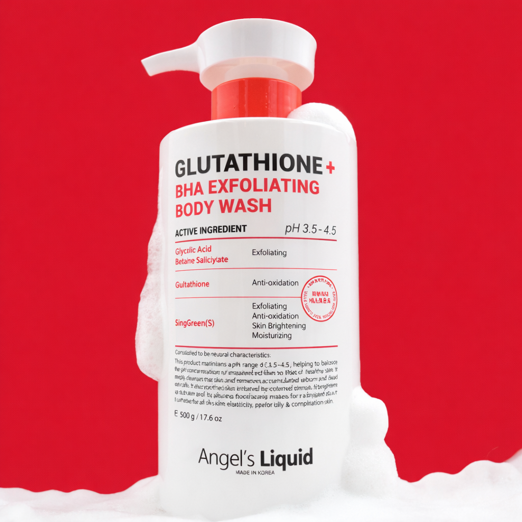 Glutathione BHA/PHA/AHA Exfoliating Moisturizing Whitening Liquid Body Wash Shower Gel Brightening Skin Peeling Deep Pore
