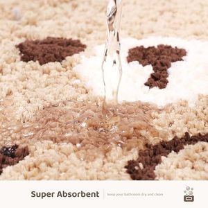 Tapis de sol absorbant et antidérapant pour salle de bain et toilettes, design mignon de dessin animé, séchage rapide, personnalisable - Product Image 5