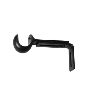 Stainless Steel Curtain <b>Rod</b> Brackets Wall Mount Brushed Nickel Single Pole <b>Holder</b> Modern Drapery Pipe Support Hanger For Windows - Product Image 2