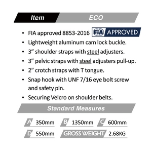 TBRACING ECO FIA Approved Racing Harness 6 Points Steel Adjusters Snap <b>Hook</b> Eye Bolt OEM ODM for Racing Brands - Product Image 6
